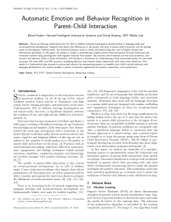 automatically classifying emotion and behavior in parent