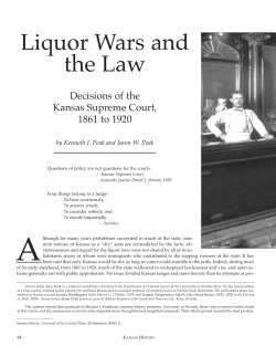 Liquor Wars and the Law - Kansas Historical Society