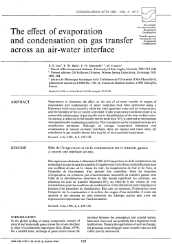The effect of evaporation and condensation on gas