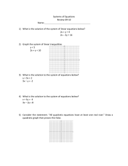 Systems of Equations Practice #1