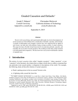 Graded Causation and Defaults