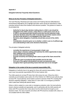 Appendix 3 Delegated Authority Frequently Asked Questions: What