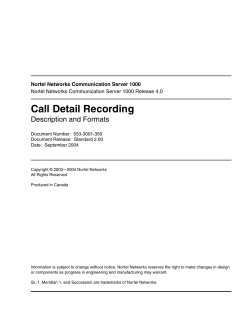 Call Detail Recording