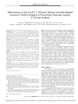 Effectiveness of P.A.R.T.Y. &ndash; 10 Year Analysis