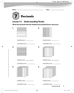 Chapter 7 Extra Practice Sheets