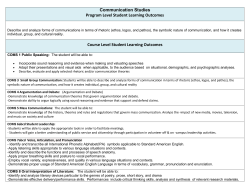 Communication Studies