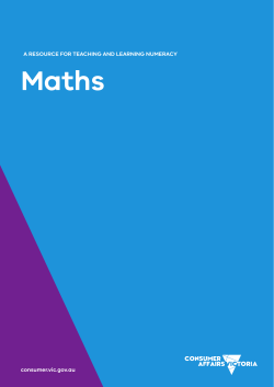 A resource for teaching and learning numeracy