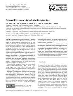 Personal UV exposure in high albedo alpine sites