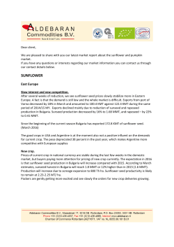 SUNFLOWER - Aldebaran Commodities BV