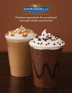 Premium ingredients for exceptional chocolate drinks and desserts
