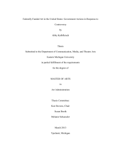 Federally Funded Art in the United States: Government Actions in