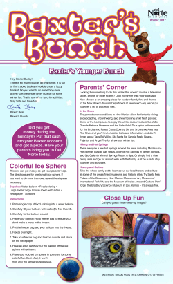 Baxter`s Bunch Newsletter Winter 2017