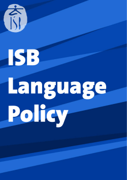 Language Policy @ ISB - International School of Beijing