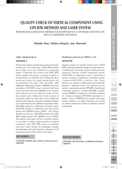 quality check of vertical component using gps rtk method and laser