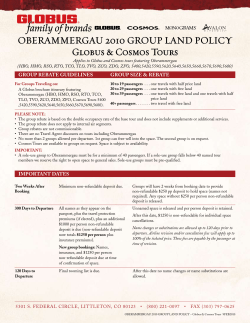 OBERAMMERGAU 2010 GROUp LAND pOLicy
