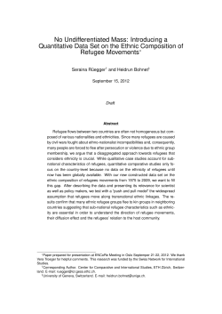 A new data set on the ethnicity of refugees
