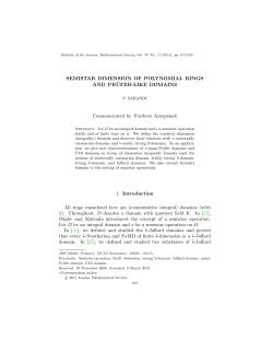 SEMISTAR DIMENSION OF POLYNOMIAL RINGS AND PR&uml;UFER