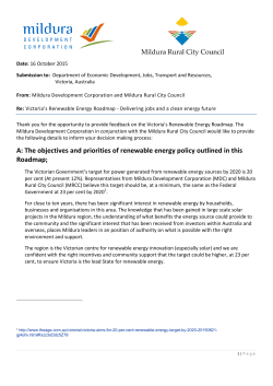 to view submission - Mildura Development Corporation