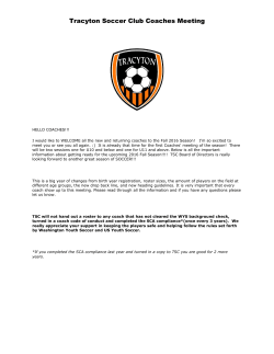 Tracyton Soccer Club Coaches Meeting
