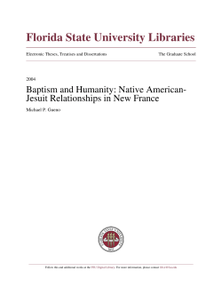 Baptism and Humanity: Native American-Jesuit