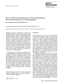 The use of restriction endonucleases to measure mitochondrial DNA