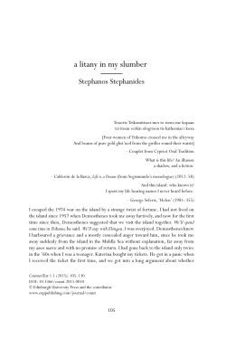 a litany in my slumber - Edinburgh University Press