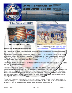 DIV 091-18 NEWSLETTER Sector Detroit