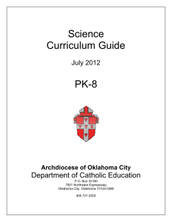 Curriculum Guid Science Curriculum Guide PK-8