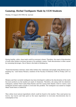 Gamatop, Herbal Toothpaste Made by UGM Students