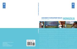 Assessment of Development Results: Mongolia
