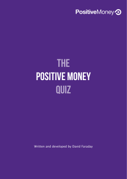 the PoSitive Money quiz