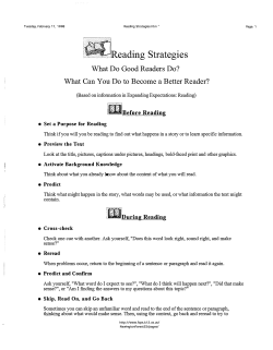 Reading Strategies