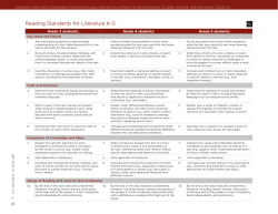 Third through Fifth Grade Language Arts Standards