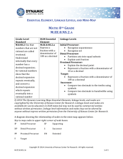 8.NS.2.a Express a fraction with a denominator of 100 as a decimal.