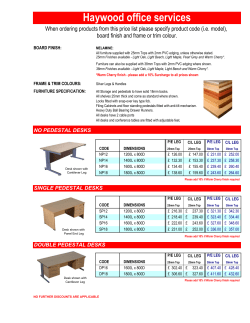 desking pricelist - Haywood Office Services