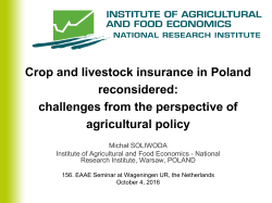 Soliwoda Crop and livestock insurance in Poland