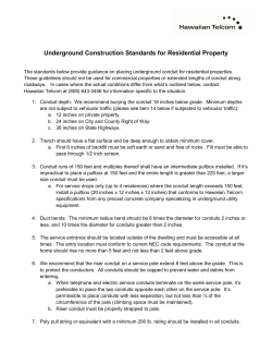 Underground Construction Standards for