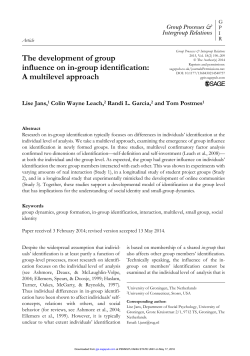 The development of group influence on in