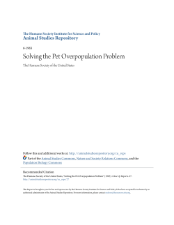 Solving the Pet Overpopulation Problem