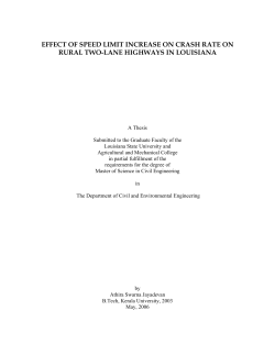 effect of speed limit increase on crash rate on rural two