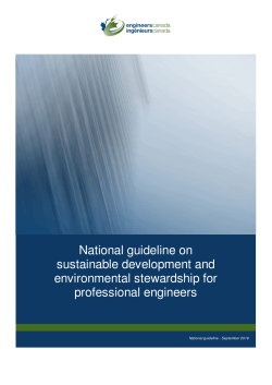 National guideline on sustainable development and environmental