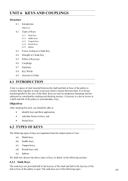 unit 6 keys and couplings