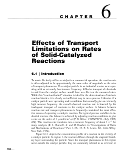 Chapter 6 - Effects of Transport Limitations on Rates of Solid