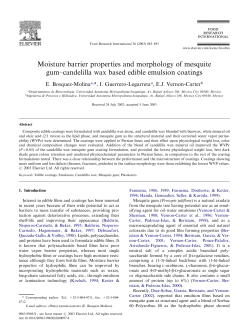 Moisture barrier properties and morphology of mesquite