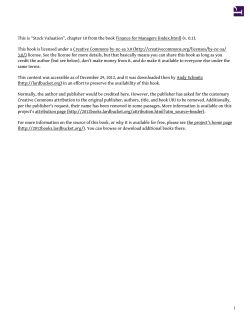 Stock Valuation - 2012 Book Archive