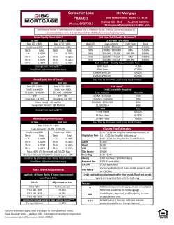 Consumer Loan Products