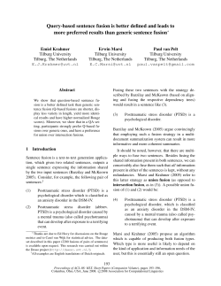 Query-based Sentence Fusion is Better Defined and Leads to More