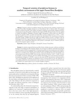 Temporal variation of periphyton biomass in semilotic