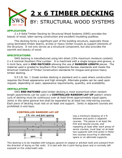 2 x 6 TIMBER DECKING - Structural Wood Systems