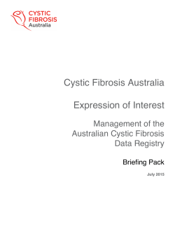 Cystic Fibrosis Australia Expression of Interest
